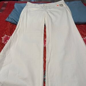 White Wide-Leg Pants